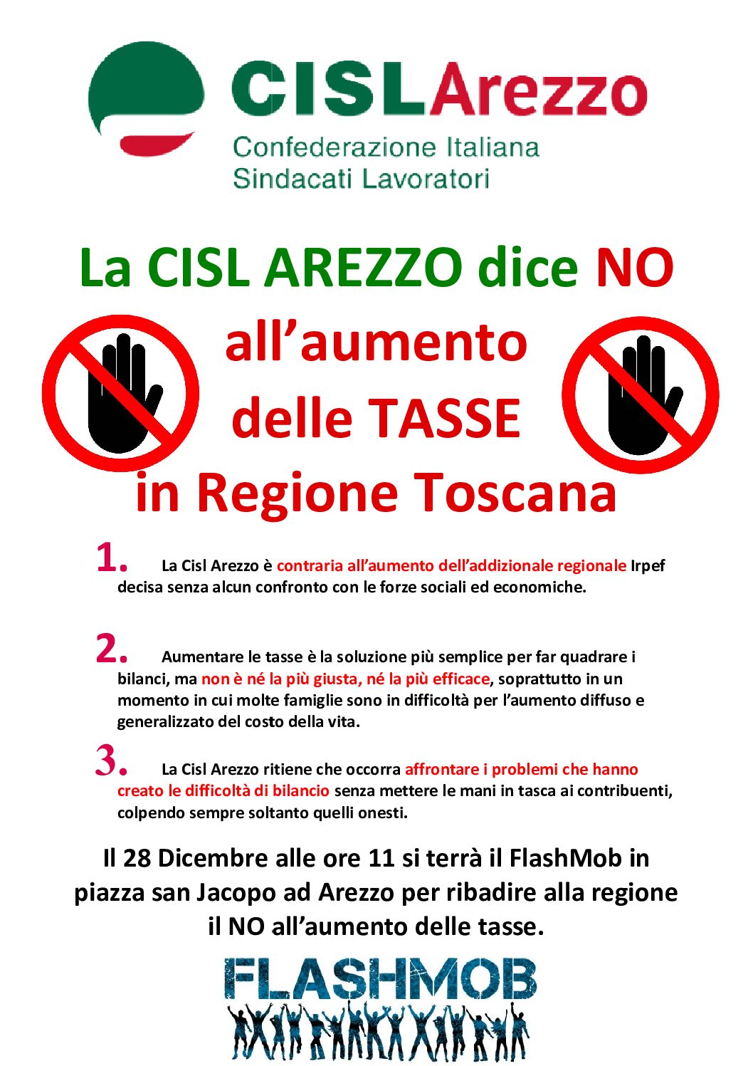 Manifestazione contro l’aumento delle tasse in Regione Toscana
