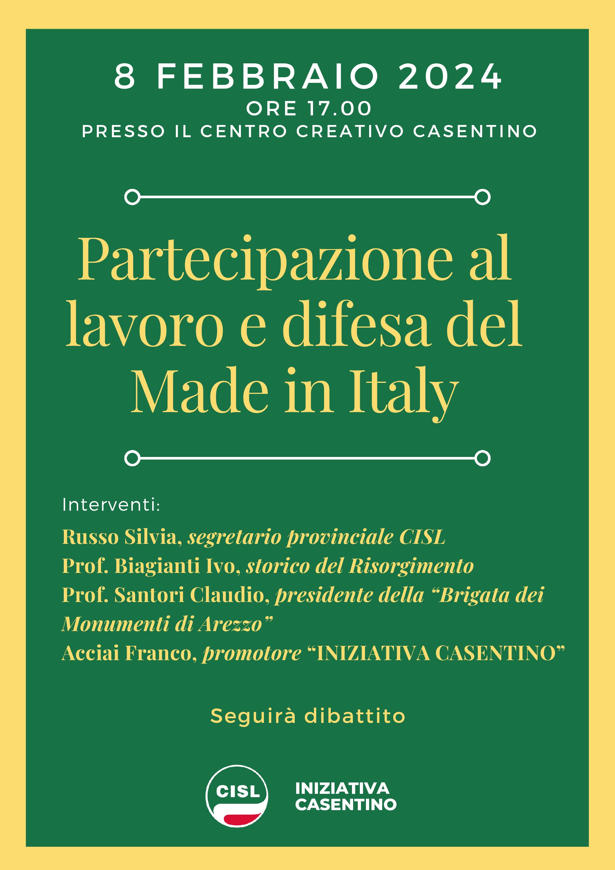 Partecipazione al lavoro e difesa del made in Italy