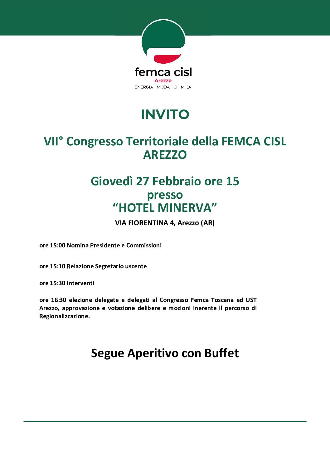 Congresso territoriale Femca Cisl