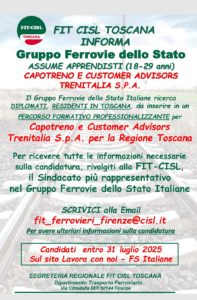 Gruppo Ferrovie dello Stato assume