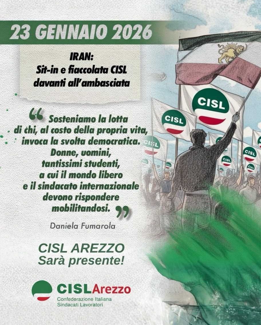 IRAN : Sit in e fiaccolata Cisl davanti all’ambasciata a Roma
