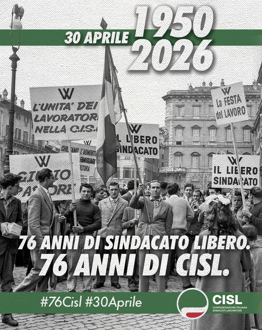 30 aprile 2026 : 76 anni di Cisl!