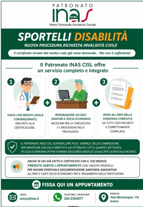 INVALIDITÀ CIVILE: ATTENZIONE ALLA NUOVA PROCEDURA